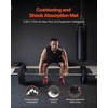image:imageVEVOR 056Inch 48sqft 12 Tiles Gym Flooring for Home Gym Rubber Top with High Density EVA Foam 25 x 25In Gym Floor Exercise Equipment Mats Interlocking Gym Mats Puzzle Workout Mats Black amp GrayBlack  White