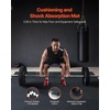 image:imageVEVOR 056Inch 48sqft 12 Tiles Gym Flooring for Home Gym Rubber Top with High Density EVA Foam 25 x 25In Gym Floor Exercise Equipment Mats Interlocking Gym Mats Puzzle Workout Mats Black amp GrayBlack  Blue