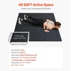 image:imageVEVOR 056Inch 48sqft 12 Tiles Gym Flooring for Home Gym Rubber Top with High Density EVA Foam 25 x 25In Gym Floor Exercise Equipment Mats Interlocking Gym Mats Puzzle Workout Mats Black amp GrayBlack  White