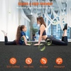 image:imageVEVOR 056Inch 48sqft 12 Tiles Gym Flooring for Home Gym Rubber Top with High Density EVA Foam 25 x 25In Gym Floor Exercise Equipment Mats Interlocking Gym Mats Puzzle Workout Mats Black amp GrayBlack  Grey