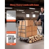 image:imageVEVOR Foldable Push Cart Dolly 660 lbs Load Capacity Folding Platform Truck with Swivel Wheels Moving Platform Hand Truck Flatbed Cart Space Saving Push Handle for Easy Storage 354 x 343 x 24 in480 x 240 x 362 in1220 x 610 x 920 mm
