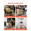 image:imageVEVOR Foldable Push Cart Dolly 660 lbs Load Capacity Folding Platform Truck with Swivel Wheels Moving Platform Hand Truck Flatbed Cart Space Saving Push Handle for Easy Storage 354 x 343 x 24 in290 x 189 x 325 in  735 x 480 x 825 mm