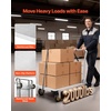 image:imageVEVOR Foldable Push Cart Dolly 660 lbs Load Capacity Folding Platform Truck with Swivel Wheels Moving Platform Hand Truck Flatbed Cart Space Saving Push Handle for Easy Storage 354 x 343 x 24 in354 x 236 x 354 in 900 x 600 x 900 mm