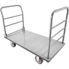 image:imageVEVOR Foldable Push Cart Dolly 660 lbs Load Capacity Folding Platform Truck with Swivel Wheels Moving Platform Hand Truck Flatbed Cart Space Saving Push Handle for Easy Storage 354 x 343 x 24 in480 x 240 x 362 in1220 x 610 x 920 mm