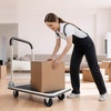 image:imageVEVOR Foldable Push Cart Dolly 660 lbs Load Capacity Folding Platform Truck with Swivel Wheels Moving Platform Hand Truck Flatbed Cart Space Saving Push Handle for Easy Storage 354 x 343 x 24 in290 x 189 x 325 in  735 x 480 x 825 mm