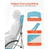 image:imageVEVOR Folding Beach Chair High Back Camping Chairs for Adults with Cup Pocket Mesh Back Carry Bag Portable Extra Wide Seat Chair 330 lbs Heavy Duty Support for Outdoor Camp Light Blue2 Pack