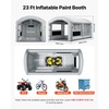image:imageVEVOR Inflatable Paint Booth 20 x 10 x 8 ft Portable Spray Booth with 480W750W Blowers and Large Filter Cotton Arched Roof Blow Up Painting Tent for ATV Motorcycle and Medium Furniture Gray