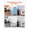 image:imageVEVOR Movable 5 Gallon Water Jug Holder Double Rows 3 or 5 Gallon Water Bottle Holder for 6 Bottles Heavy Duty Jug Rack Organizer with Lockable Casters amp Handle Foldable for Kitchen Office BlackBlack and Brown