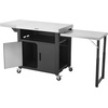 image:imageVEVOR Outdoor Grill Cart with Sink and Storage Cabinet 52 Inch Grill Table Waterproof Kitchen Island with Stainless Steel Top Spice Rack Wheel Movable Food Prep Station for Patio Bar Backyard BBQ748 Inch