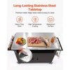 image:imageVEVOR Outdoor Grill Cart with Storage Cabinet 531 Inch Grill Table Waterproof Kitchen Island with Stainless Steel Top Shelf and Wheels Movable Food Prep Station for Patio Bar Backyard BBQ531 Inch