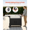 image:imageVEVOR Outdoor Grill Cart with Storage Cabinet 531 Inch Grill Table Waterproof Kitchen Island with Stainless Steel Top Shelf and Wheels Movable Food Prep Station for Patio Bar Backyard BBQ489 Inch