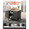 image:imageVEVOR Outdoor Grill Cart with Storage Cabinet 531 Inch Grill Table Waterproof Kitchen Island with Stainless Steel Top Shelf and Wheels Movable Food Prep Station for Patio Bar Backyard BBQ36 Inch