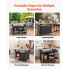 image:imageVEVOR Outdoor Grill Cart with Storage Cabinet 531 Inch Grill Table Waterproof Kitchen Island with Stainless Steel Top Shelf and Wheels Movable Food Prep Station for Patio Bar Backyard BBQ531 Inch