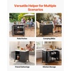 image:imageVEVOR Outdoor Grill Cart with Storage Cabinet 531 Inch Grill Table Waterproof Kitchen Island with Stainless Steel Top Shelf and Wheels Movable Food Prep Station for Patio Bar Backyard BBQ36 Inch