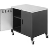 image:imageVEVOR Outdoor Grill Cart with Storage Cabinet 531 Inch Grill Table Waterproof Kitchen Island with Stainless Steel Top Shelf and Wheels Movable Food Prep Station for Patio Bar Backyard BBQ36 Inch