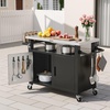 image:imageVEVOR Outdoor Grill Cart with Storage Cabinet 531 Inch Grill Table Waterproof Kitchen Island with Stainless Steel Top Shelf and Wheels Movable Food Prep Station for Patio Bar Backyard BBQ531 Inch