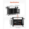 image:imageVEVOR Outdoor Grill Cart with Storage Cabinet 531 Inch Grill Table Waterproof Kitchen Island with Stainless Steel Top Shelf and Wheels Movable Food Prep Station for Patio Bar Backyard BBQ531 Inch