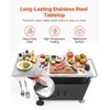 image:imageVEVOR Outdoor Grill Cart with Storage Cabinet 531 Inch Grill Table Waterproof Kitchen Island with Stainless Steel Top Shelf and Wheels Movable Food Prep Station for Patio Bar Backyard BBQ489 Inch