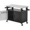 image:imageVEVOR Outdoor Grill Cart with Storage Cabinet 531 Inch Grill Table Waterproof Kitchen Island with Stainless Steel Top Shelf and Wheels Movable Food Prep Station for Patio Bar Backyard BBQ531 Inch