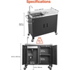 image:imageVEVOR Outdoor Grill Cart with Storage Cabinet 531 Inch Grill Table Waterproof Kitchen Island with Stainless Steel Top Shelf and Wheels Movable Food Prep Station for Patio Bar Backyard BBQ38inch