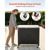 image:imageVEVOR Outdoor Grill Cart with Storage Cabinet 531 Inch Grill Table Waterproof Kitchen Island with Stainless Steel Top Shelf and Wheels Movable Food Prep Station for Patio Bar Backyard BBQ36 Inch