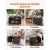 image:imageVEVOR Outdoor Grill Cart with Storage Cabinet 531 Inch Grill Table Waterproof Kitchen Island with Stainless Steel Top Shelf and Wheels Movable Food Prep Station for Patio Bar Backyard BBQ38inch