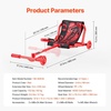 image:imageVEVOR Ride on Scooter Load Capacity of 132 lbs Swing SidetoSide for Amazing Ride Powered by ZigZag Motion Ride on Drifting Toy for Ages 4 Rides on Any Hard Surface for Indoor amp Outdoor RedRed