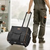 image:imageVEVOR Rolling Tool Backpack 110 lbs Load Capacity 45 Pockets Heavy Duty Roller Tool Bag on Wheels Adjustable Telescoping Handle amp Stable Base Toolbag Organizers for Construction MechanicTool Bag