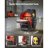 image:imageVEVOR Rolling Tool Backpack 110 lbs Load Capacity 45 Pockets Heavy Duty Roller Tool Bag on Wheels Adjustable Telescoping Handle amp Stable Base Toolbag Organizers for Construction MechanicTool Backpack