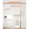 image:imageVEVOR Sliding Pocket Door Hardware Track Kit 5673 Pocket Door Track Kit with Soft Close Mechanism for Smooth and Quiet Sliding Easy to Install for 1 to 1 34 Thickness 30 Width Single Doorsilver4ftsingle doorsoft close