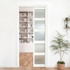image:imageVEVOR Sliding Pocket Door Hardware Track Kit 5673 Pocket Door Track Kit with Soft Close Mechanism for Smooth and Quiet Sliding Easy to Install for 1 to 1 34 Thickness 30 Width Single Doorsilver6ftsingle doorsoft close