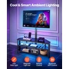 image:imageVEVOR TV Stand with Mount 453 Inch Corner TV Stand Console with Power Outlet for 3275 Inch TVs Height Adjustable Swivel Entertainment Center with Storage amp LED Lights for Living Room Black
