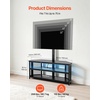 image:imageVEVOR TV Stand with Mount 453 Inch Corner TV Stand Console with Power Outlet for 3275 Inch TVs Height Adjustable Swivel Entertainment Center with Storage amp LED Lights for Living Room Black