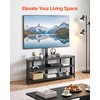 image:imageVEVOR TV Stand with Mount 453 Inch Corner TV Stand Console with Power Outlet for 3275 Inch TVs Height Adjustable Swivel Entertainment Center with Storage amp LED Lights for Living Room Black