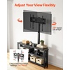 image:imageVEVOR TV Stand with Mount 453 Inch Corner TV Stand Console with Power Outlet for 3275 Inch TVs Height Adjustable Swivel Entertainment Center with Storage amp LED Lights for Living Room Black
