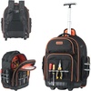 image:imageVEVOR Rolling Tool Backpack 110 lbs Load Capacity 45 Pockets Heavy Duty Roller Tool Bag on Wheels Adjustable Telescoping Handle amp Stable Base Toolbag Organizers for Construction MechanicTool Backpack