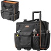 image:imageVEVOR Rolling Tool Backpack 110 lbs Load Capacity 45 Pockets Heavy Duty Roller Tool Bag on Wheels Adjustable Telescoping Handle amp Stable Base Toolbag Organizers for Construction MechanicTool Bag