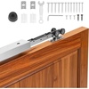 image:imageVEVOR Sliding Pocket Door Hardware Track Kit 5673 Pocket Door Track Kit with Soft Close Mechanism for Smooth and Quiet Sliding Easy to Install for 1 to 1 34 Thickness 30 Width Single Doorsilver4ftsingle doorsoft close