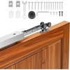 image:imageVEVOR Sliding Pocket Door Hardware Track Kit 5673 Pocket Door Track Kit with Soft Close Mechanism for Smooth and Quiet Sliding Easy to Install for 1 to 1 34 Thickness 30 Width Single Doorsilver5ftsingle doorsoft close