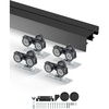 image:imageVEVOR Sliding Pocket Door Hardware Track Kit 5673 Pocket Door Track Kit with Soft Close Mechanism for Smooth and Quiet Sliding Easy to Install for 1 to 1 34 Thickness 30 Width Single Door4 Ft for 2 doors