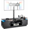 image:imageVEVOR TV Stand with Mount 591 Inch Swivel TV Stand Console with Power Outlet for 3275 Inch TVs Height Adjustable Modern Entertainment Center with Storage amp LED Lights for Living Room Black