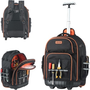image:imageVEVOR Rolling Tool Backpack 110 lbs Load Capacity 45 Pockets Heavy Duty Roller Tool Bag on Wheels Adjustable Telescoping Handle amp Stable Base Toolbag Organizers for Construction MechanicTool Backpack