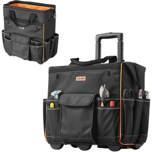 image:imageVEVOR Rolling Tool Backpack 110 lbs Load Capacity 45 Pockets Heavy Duty Roller Tool Bag on Wheels Adjustable Telescoping Handle amp Stable Base Toolbag Organizers for Construction MechanicTool Bag