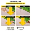 image:imageBestEquip Safety Bollard 3645 Safety Barrier Bollard 412 OD 36 Height Yellow Powder Coat Pipe Steel Safety Barrier with 4 Free Anchor Bolts for TrafficSensitive Area48Hx45D