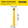 image:imageBestEquip Safety Bollard 3645 Safety Barrier Bollard 412 OD 36 Height Yellow Powder Coat Pipe Steel Safety Barrier with 4 Free Anchor Bolts for TrafficSensitive Area42Hx45D