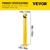 image:imageBestEquip Safety Bollard 3645 Safety Barrier Bollard 412 OD 36 Height Yellow Powder Coat Pipe Steel Safety Barrier with 4 Free Anchor Bolts for TrafficSensitive Area48Hx45D