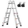 image:imageVEVOR 155 FT AFrame Telescoping Ladder  Portable Aluminum Ladder 330lb Load Capacity for Indoor Outdoor Roof amp RV Use11 FT