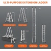 image:imageVEVOR 155 FT AFrame Telescoping Ladder  Portable Aluminum Ladder 330lb Load Capacity for Indoor Outdoor Roof amp RV Use155 FT