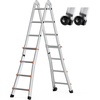 image:imageVEVOR 155 FT AFrame Telescoping Ladder  Portable Aluminum Ladder 330lb Load Capacity for Indoor Outdoor Roof amp RV Use155 FT