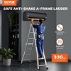 image:imageVEVOR 155 FT AFrame Telescoping Ladder  Portable Aluminum Ladder 330lb Load Capacity for Indoor Outdoor Roof amp RV Use155 FT